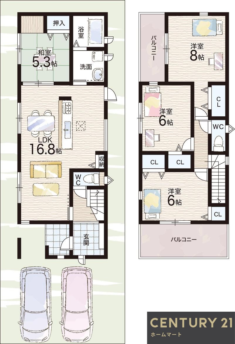 一戸建て右京３（高の原駅） 3750万円・3790万円の詳細情報 12