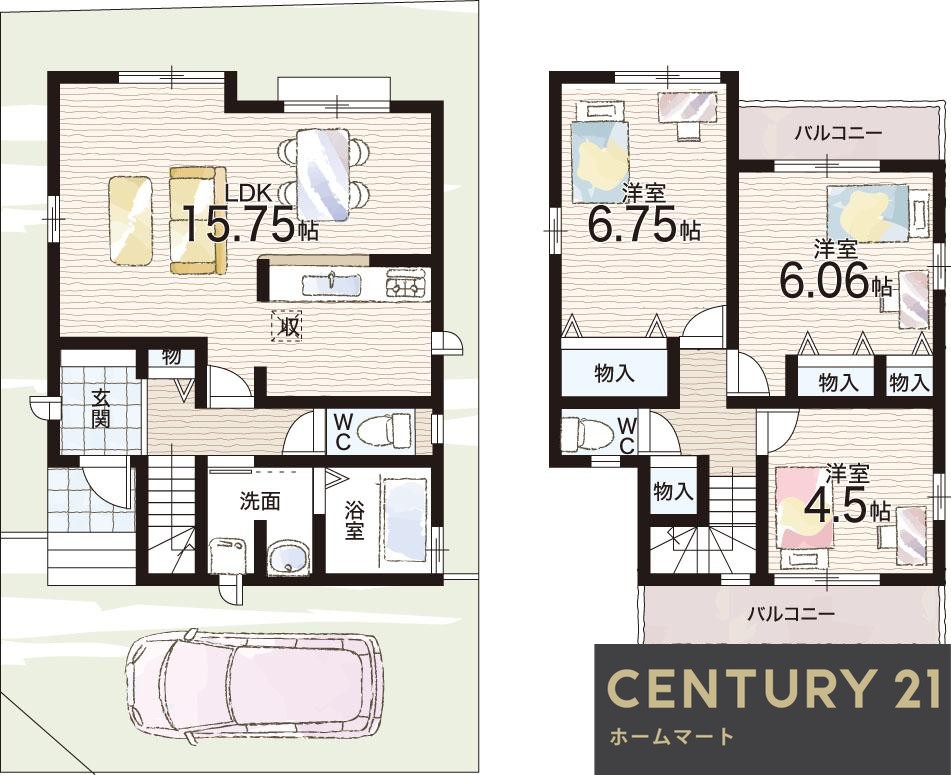一戸建て高槻市柱本新町 全2邸 一戸建ての詳細情報 14