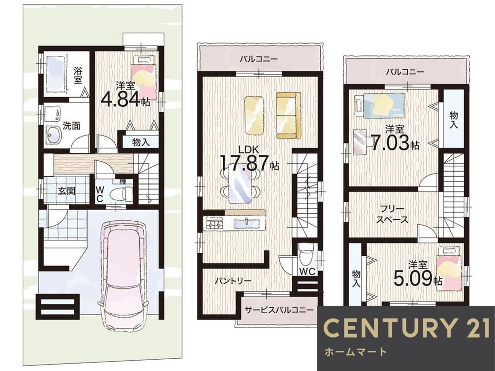 一戸建て大阪狭山市池尻北 全２邸 一戸建ての詳細情報 24
